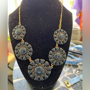 Kate Spade New York navy and gold
Flower statement necklace. Signed with tag